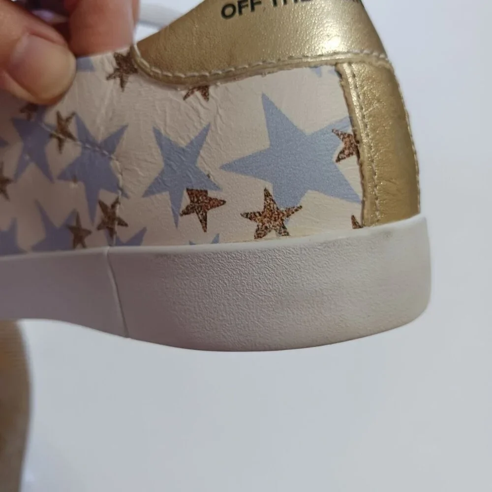 NEW OTBT Court Star Print Sneakers Size 7M Leather Upper Casual
